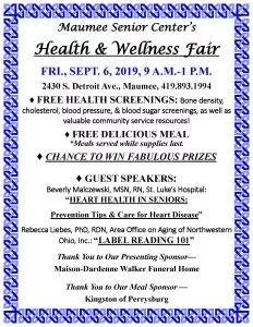 Health & Fair Sept2019 - Maumee Senior Center